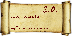 Eiler Olimpia névjegykártya